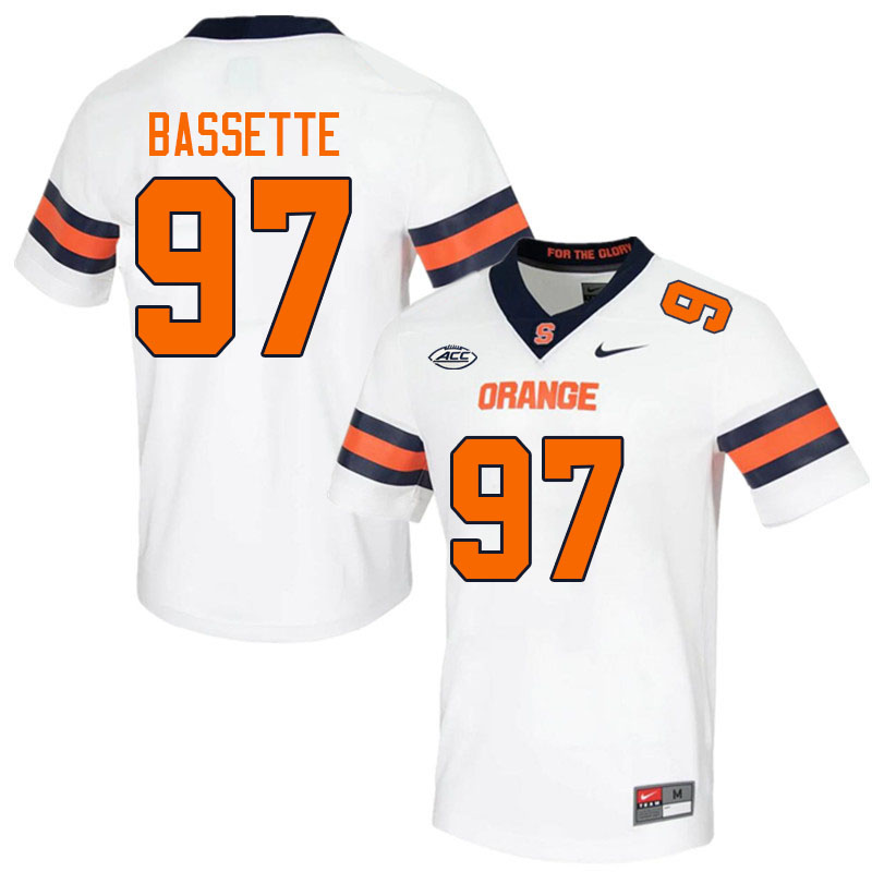 Syracuse Orange #97 Belizaire Bassette College Football Jerseys Stitched-White
